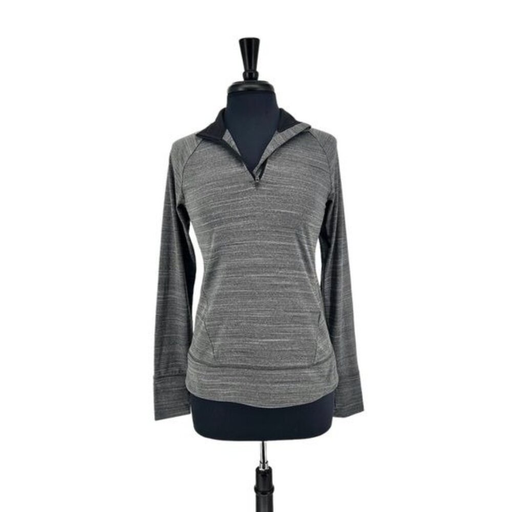 Reebok Half Zip Striped Sweater | Small